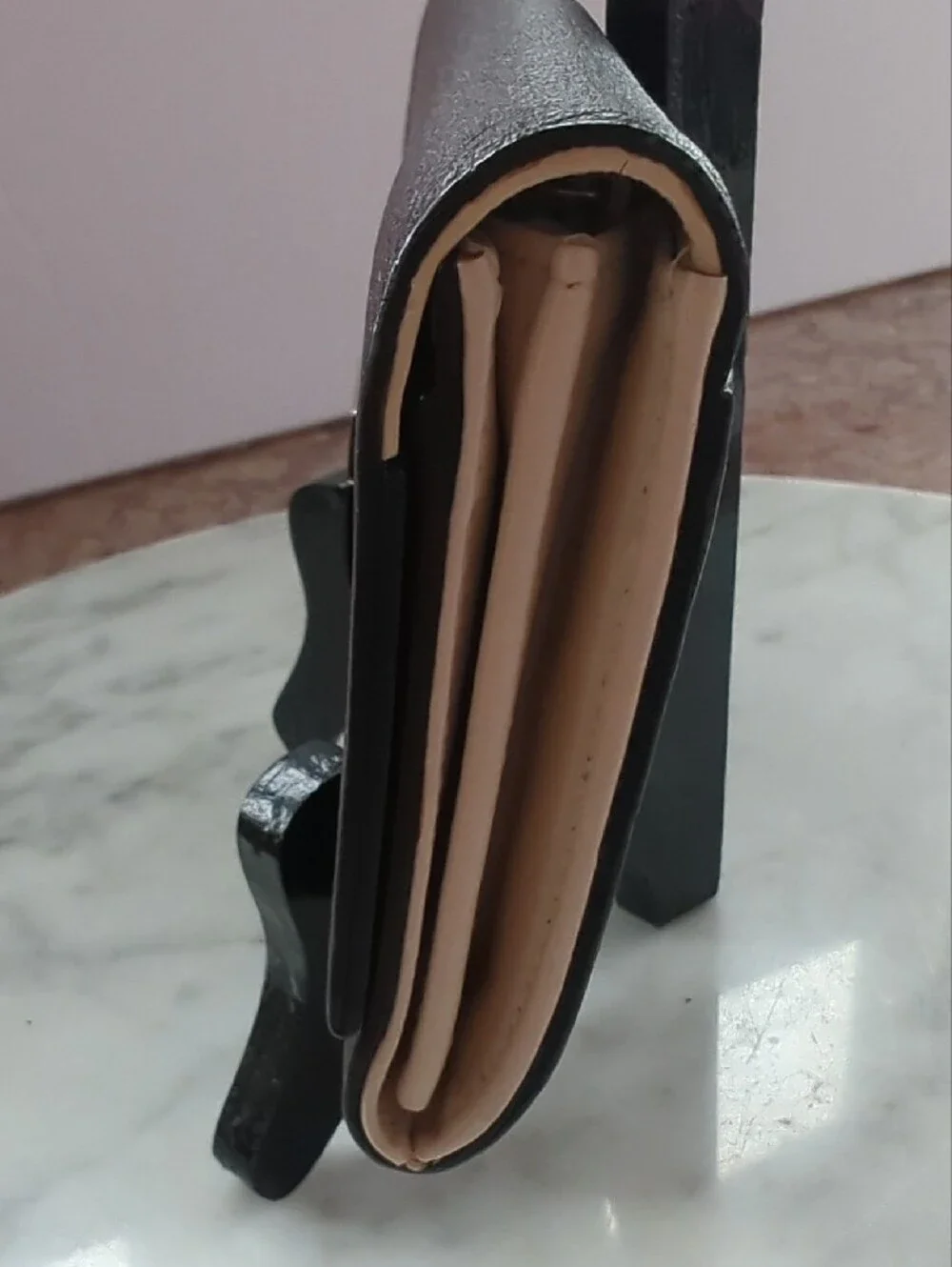 kate spade dark brown leather wallet (Retail) with gold hardware